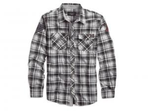 SHIRT-L/S,PLAID W/PATCHES 96725-12VM