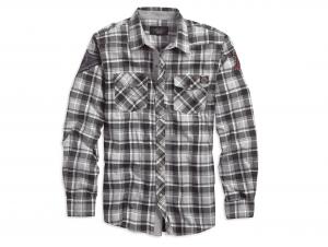 SHIRT-L/S,PLAID W/PATCHES 96725-12VM