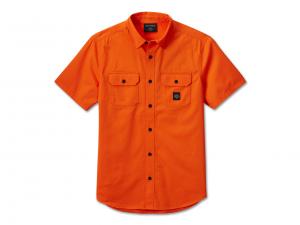Men's Rising Eagle Short Sleeve Shirt Orange 96552-24VM