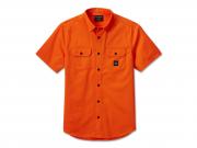 Men's Rising Eagle Short Sleeve Shirt Orange 96552-24VM