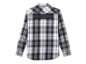 Hemd "Stacked Bar & Shield Long Sleeve Plaid Plaid Black"_1