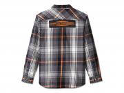 Hemd "Stacked Bar & Shield Long Sleeve Plaid Plaid Black & Pearl"_1