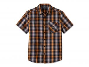 Hemd "Staple Short Sleeve Shirt Plaid Black" 96046-25VM