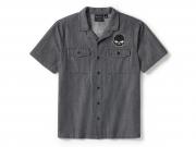 Willie G Skull Denim Shirt 96383-25VM