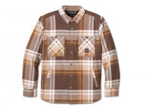 Men's In Between The Line Shirt Jacket Brown 96039-25VM