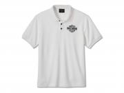 Men's Bar & Shield Polo Shirt White 99186-24VM
