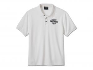 Men's Bar & Shield Polo Shirt White 99186-24VM