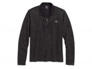 ZIPPER ACCENT LONG SLEEVE POLO 96589-17VM