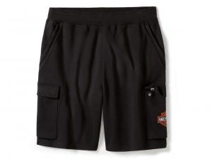 Men's Essential Fleece Cargo Short Black 96474-25VM