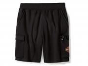 Men's Essential Fleece Cargo Short Black 96474-25VM