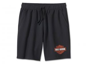 Men's Bar & Shield Fleece Shorts Black 99197-24VM