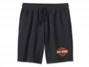 Men's Bar & Shield Fleece Shorts Black 99197-24VM