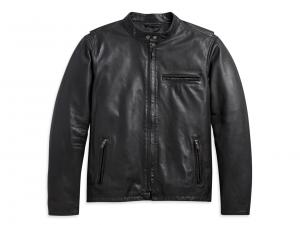 Men's Gas & Oil Leather Jacket - Brown Leather