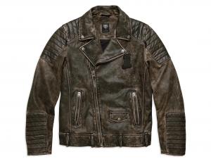 DISTRESSED LEATHER BIKER JACKET 97174-17VM