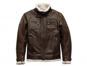 HAXEN SLIM FIT LEATHER JACKET 97025-19EM