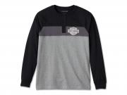 Men's Darting Henley Colorblocked Black 96209-24VM