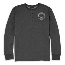 Longleeve "Willie G Thermal Slub Three Button Henley" 96162-22VM