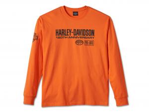 Men's 120th Anniversary Long Sleeve Tee Orange 97549-23VM