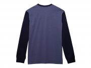 Longsleeve "Bar & Shield Colorblock Grey Blue"_1