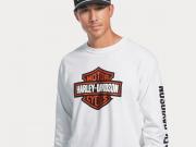 Longsleeve "Bar & Shield Long Graphic White"_2