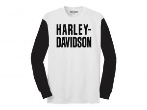 Longsleeve "Foundation Colorblock Bright White" 99078-22VM