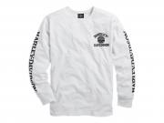 MEN'S SKULL LONG SLEEVE TEE WHITE 99092-14VM