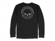 Longsleeve "Willie G Skull Heavy Waffle Knit Top Black"_1
