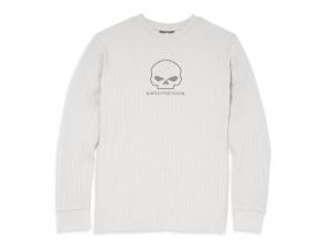 Men's Willie G Skull Heavy Waffle Knit Top Coconut 96152-22VM