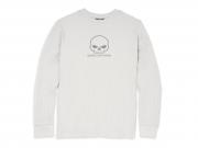 Men's Willie G Skull Heavy Waffle Knit Top Coconut 96152-22VM