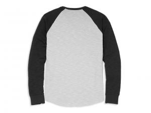 Longsleeve "Willie G Skull Raglan Sleeve Graphic Tee Grey"_1