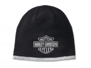 Bar & Shield Knit Beanie Black 99408-24VM