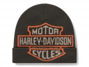 Oversized Bar & Shield Beanie Black 97774-25VM