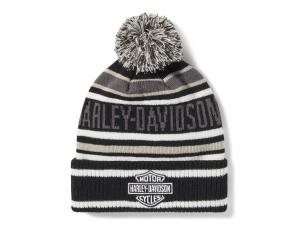 Mütze "Stripe Pom Beanie Black" 97772-25VX