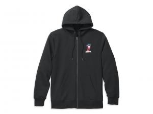 Pullover "#1 Race Graphic Zip Front Hoodie Black" 99120-22VM