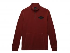 Pullover "Bar & Shield 1/4 Zip Dark Red" 96007-23VM