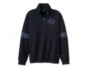 Pullover "Bar & Shield 1/4 Zip Fleece Black" 96100-25VM