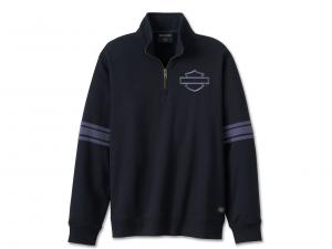 Pullover "Bar & Shield 1/4 Zip Fleece Black" 96100-25VM