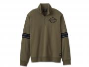 Pullover "Bar & Shield 1/4 Zip Fleece Green" 96099-25VM