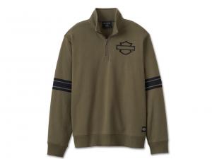 Pullover "Bar & Shield 1/4 Zip Fleece Green" 96099-25VM
