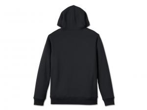 Pullover "Bar & Shield Lined Zip-Up Hoodie Black"_1