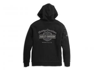 Pullover "Chainstitch Embroidery Graphic Zip Front Hoodie Black"_1