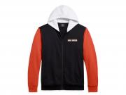 COLORBLOCK FULL ZIP HOODIE ORANGE 96161-21VM