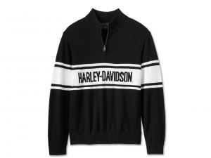 Pullover "Harley-Davidson 1/4 Zip Sweater Black" 96118-25VM