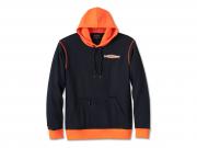 Men's Kickstart Pullover Hoodie Colorblock Black & Orange 96007-25VM