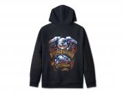 Pullover "Loaded with Horsepower Raglan Hoodie Black"_1