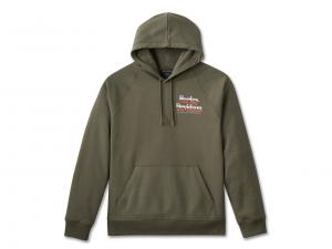 Loaded with Horsepower Raglan Hoodie Green 96104-25VM