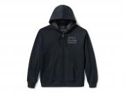 Plaid Lined Zip Hoodie Black 96783-25VM