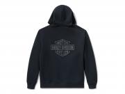 Pullover "Plaid Lined Zip Hoodie Black"_1