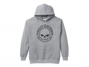 Men's Skull Graphic Hoodie Grey 99123-22VM