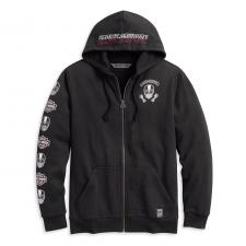 SKULL & LOGO SLIM FIT HOODIE 96162-20VM